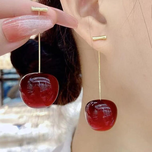 Cute Cherry Dangle Earrings